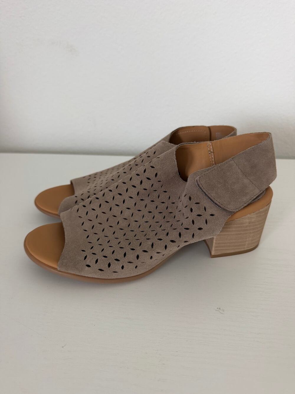 Korks by Kork-Ease Womens Cayleigh SLing Heels Wedge Leather Sandals Size 8.5